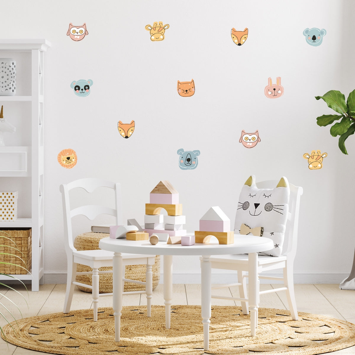 Animal Faces Wall Decals
