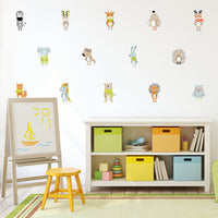 Thumbnail for Colored Animals Wall Decals