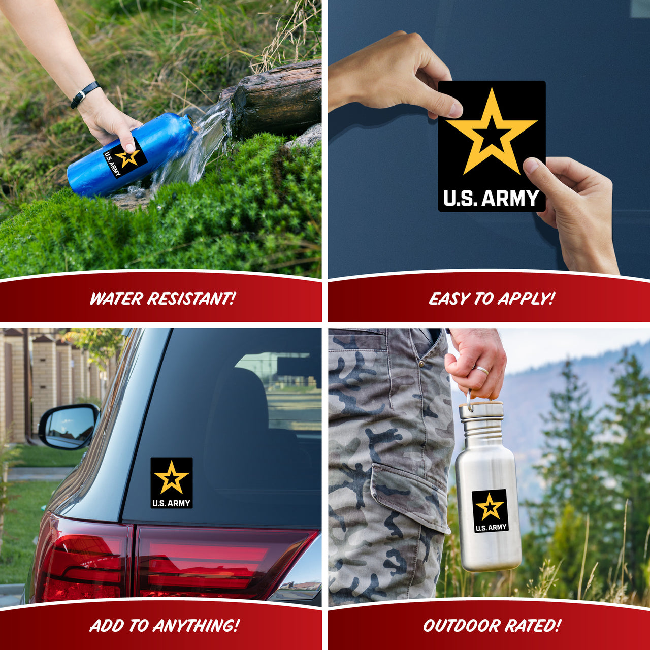 U.S. Army Logos 4 Pc