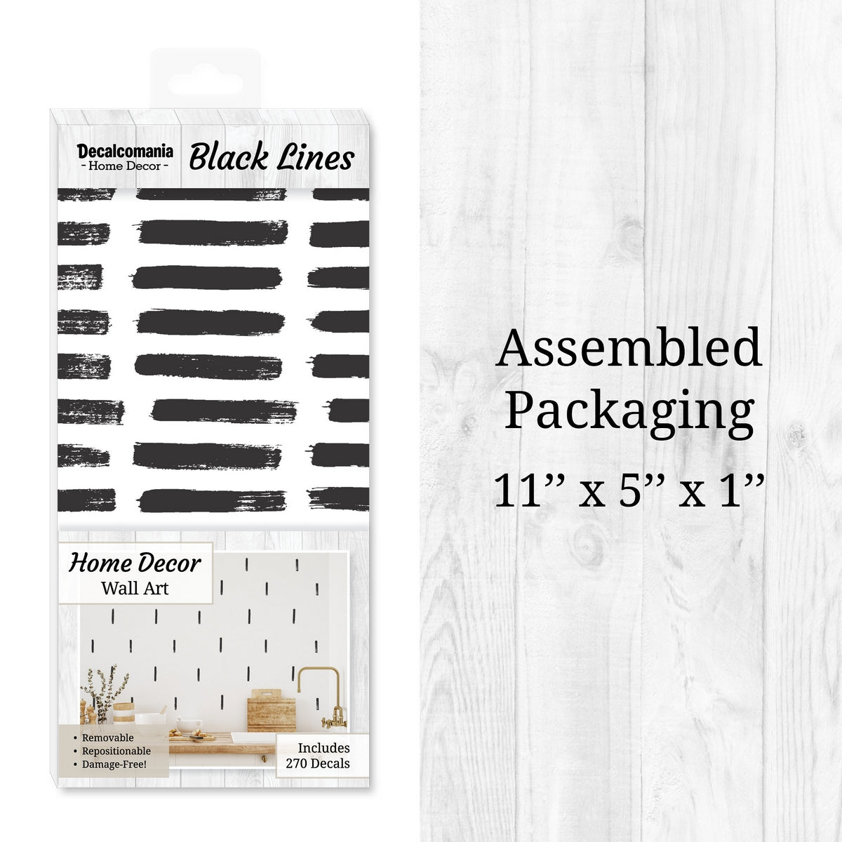 Black Line Wall Decals