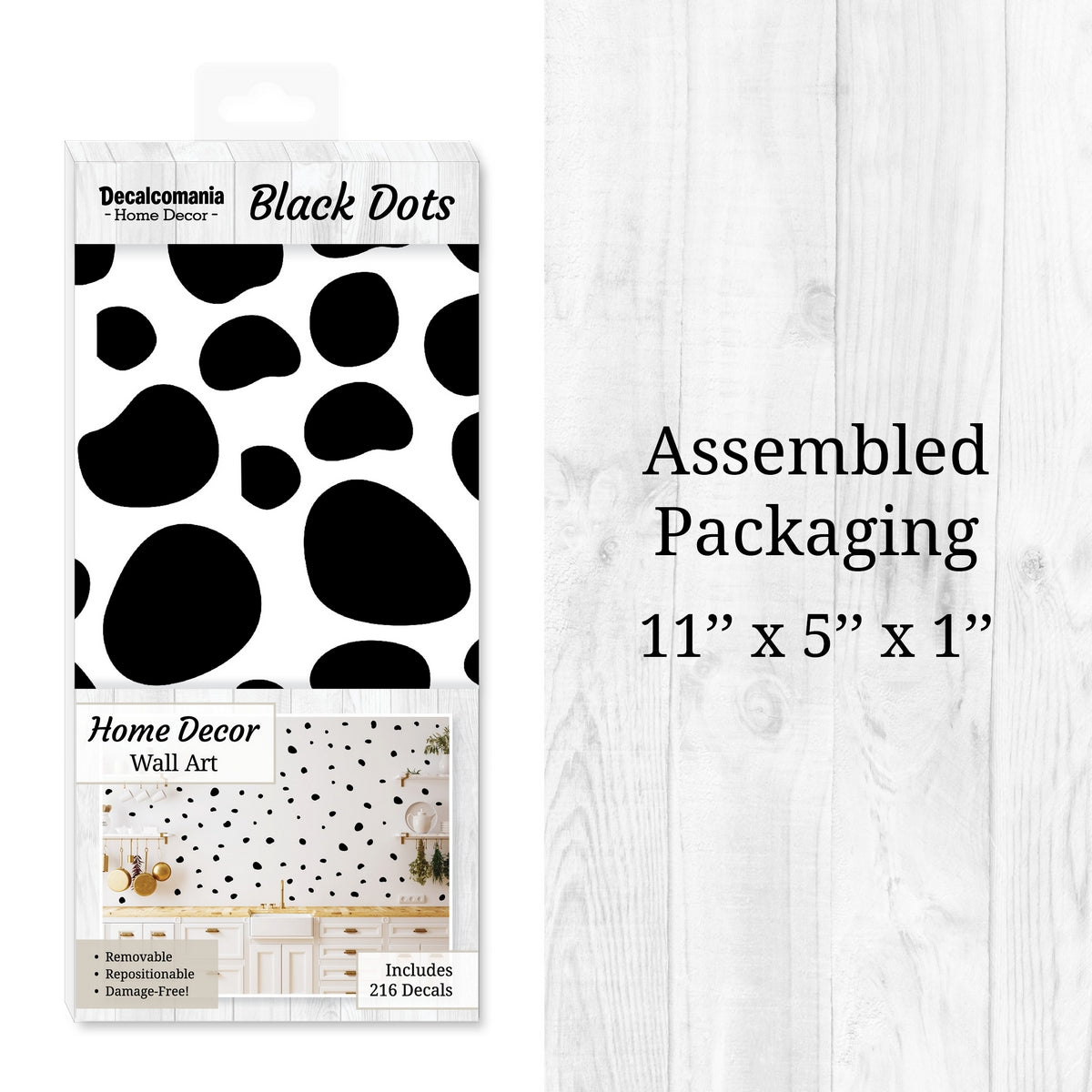 Black Dalmatian Polka Dots Wall Decals