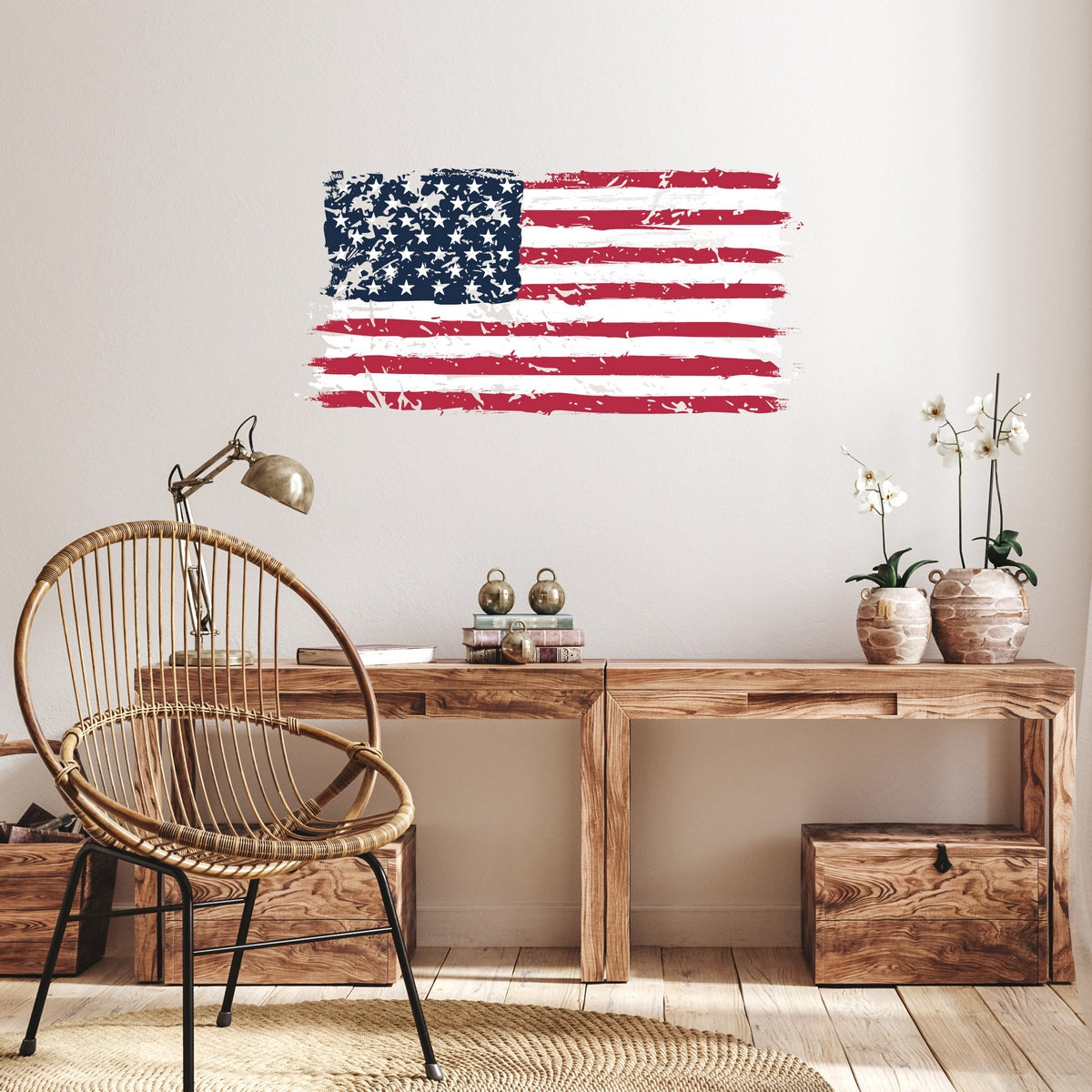 USA Flags Wall Decals