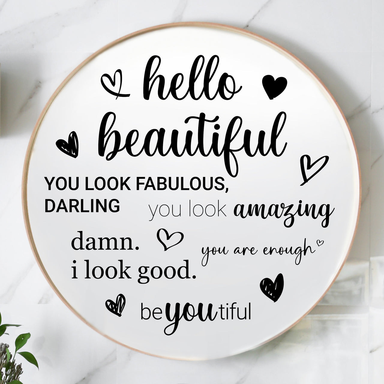Feel Good Quotes Mirror Decals