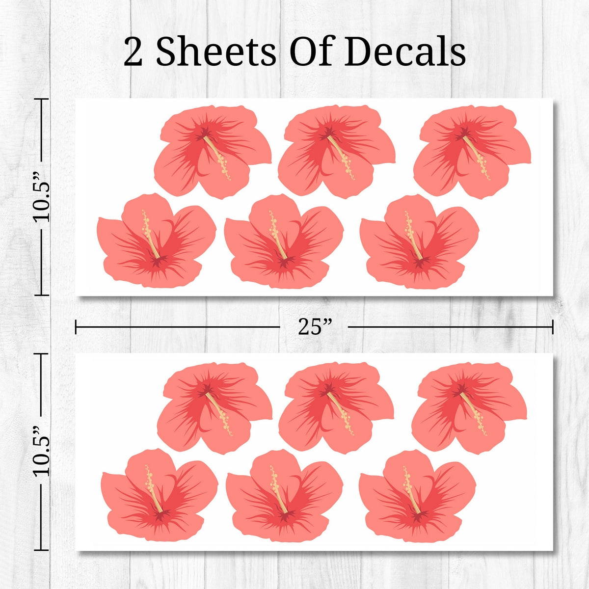 Hibiscus Flowers Wall Decals