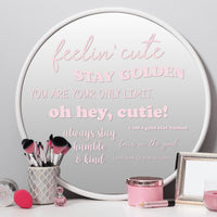 Thumbnail for Pink Quotes Mirror Decals
