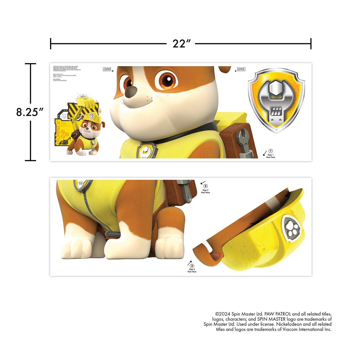 Paw Patrol Rubble Interactive Wall Decal