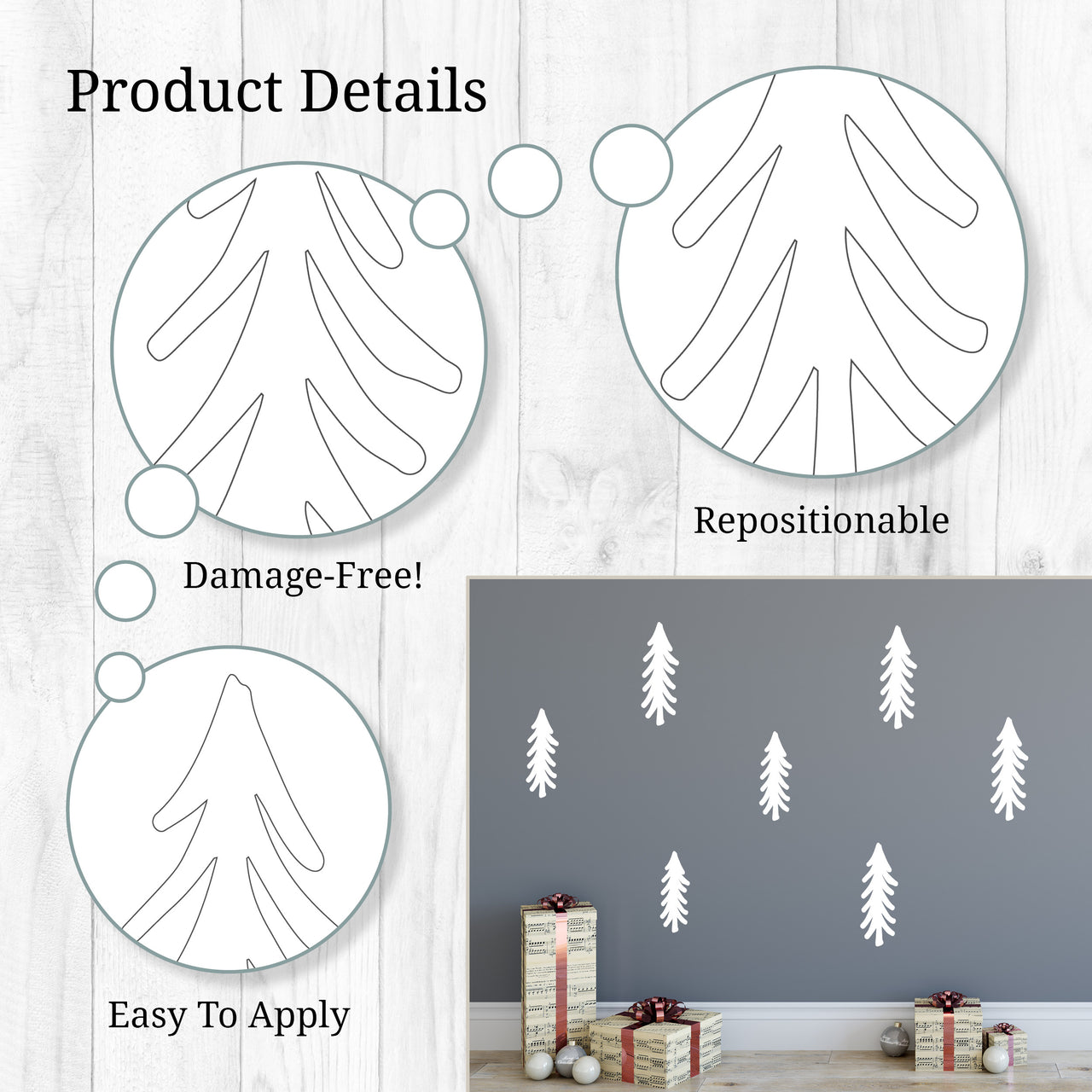 White Pine Trees Wall Decals