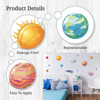 Thumbnail for Solar System Planets Wall Decals