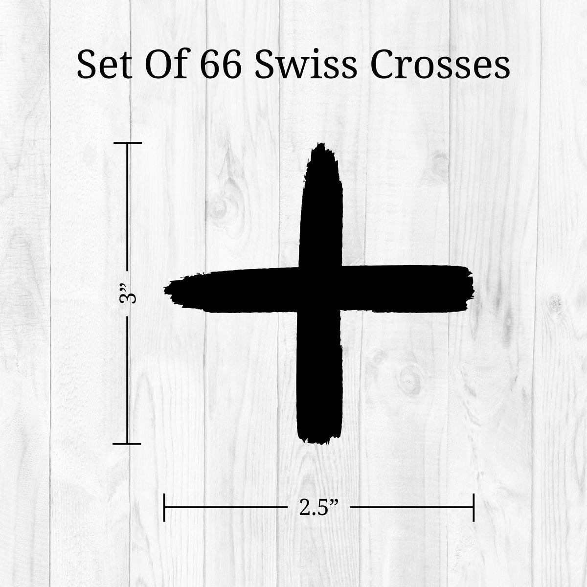Black Watercolor Swiss Crosses