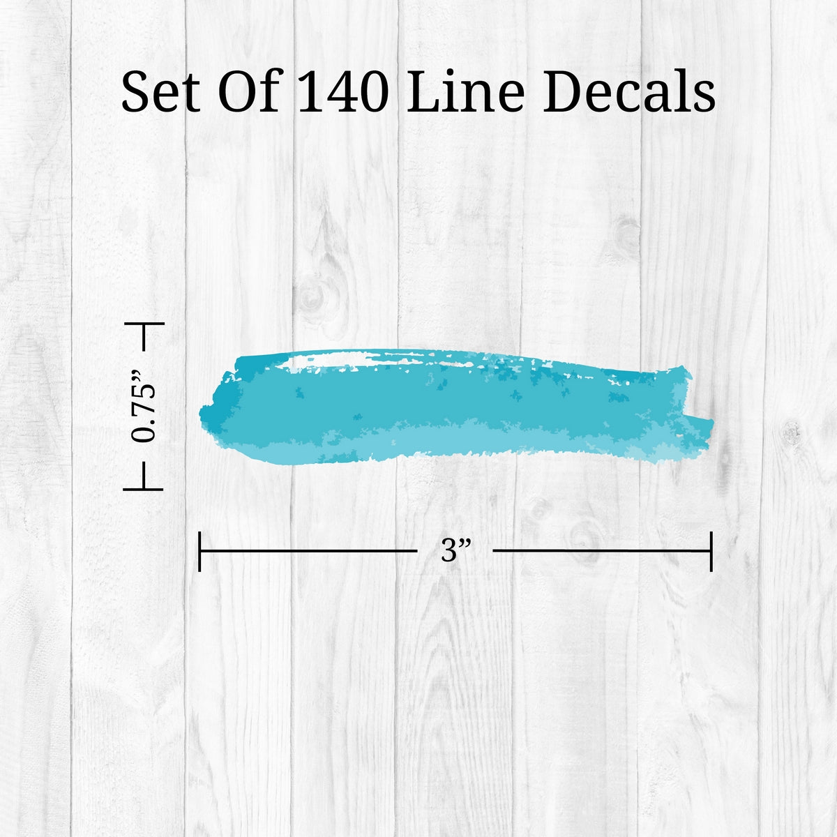 Teal Line Wall Decals