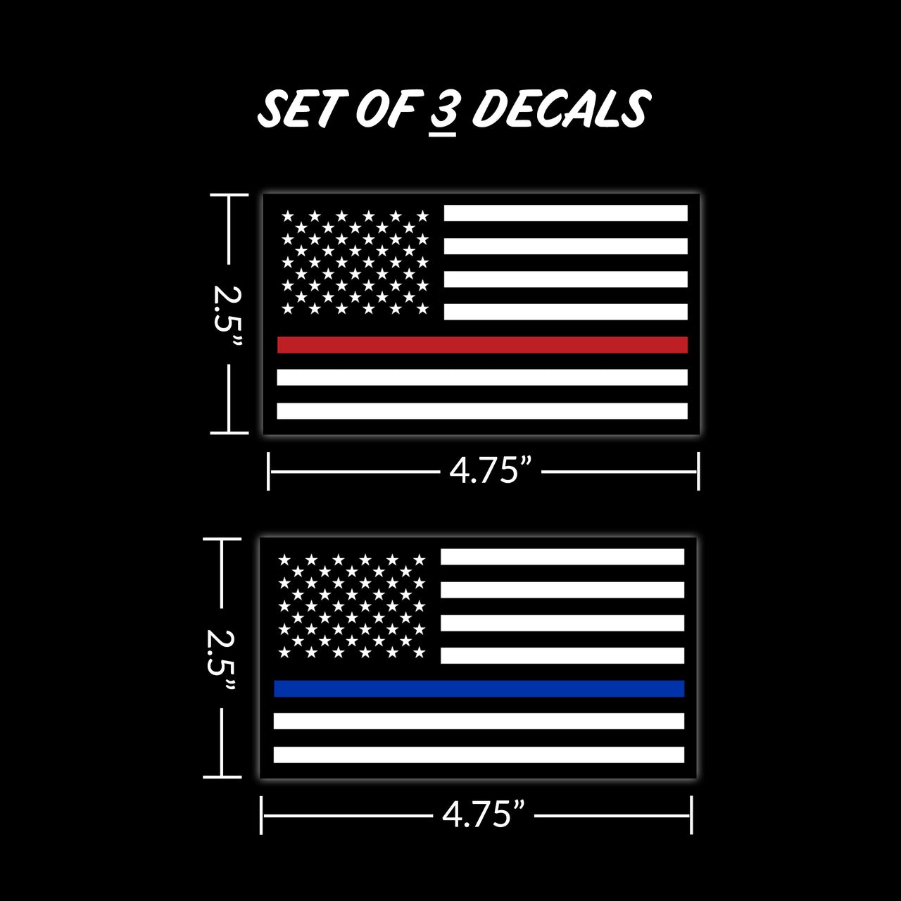 Red/Blue Thin Line Flags