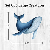 Thumbnail for Watercolor Whales Wall Decals