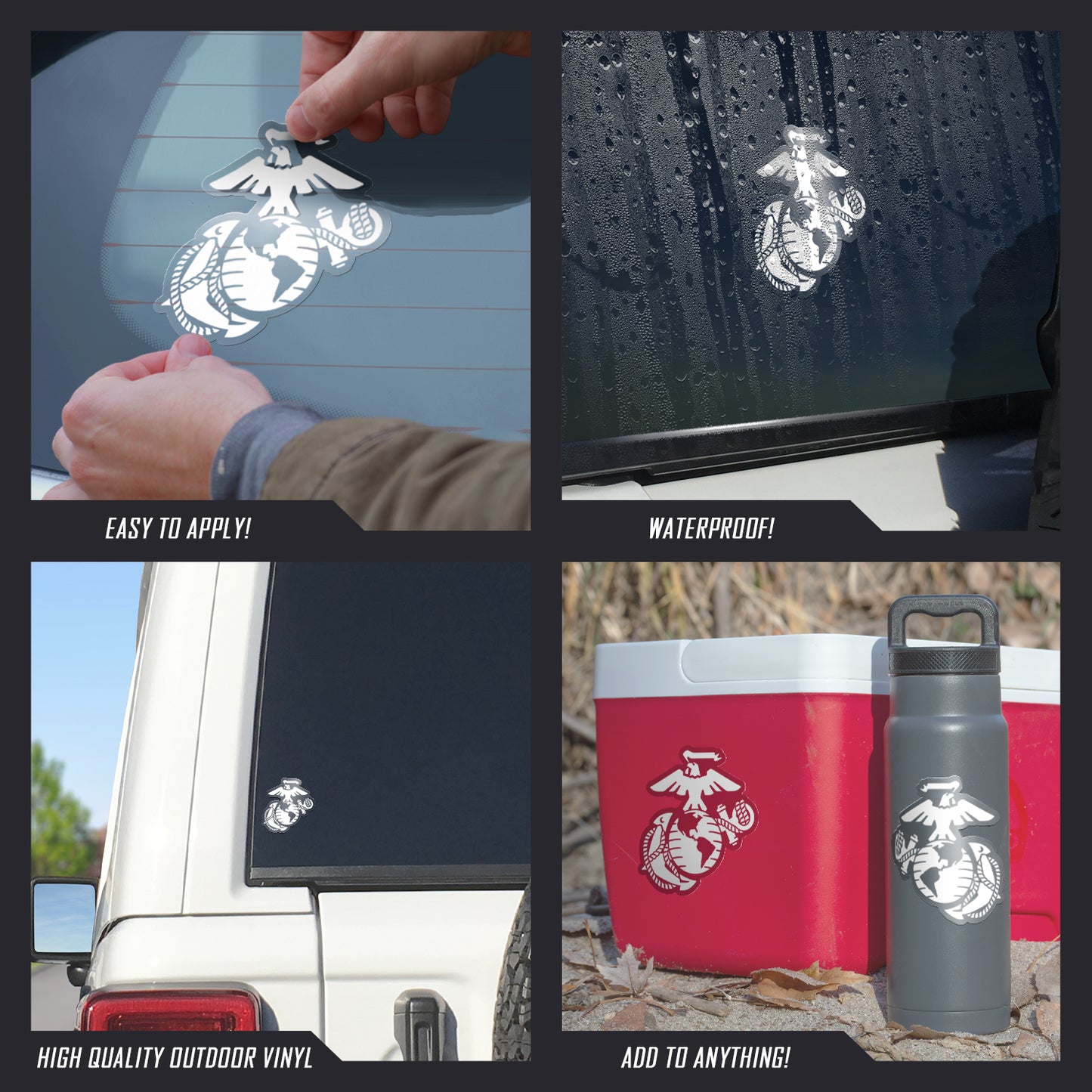 Eagle, Globe & Anchor Marine Emblems 4 Pc