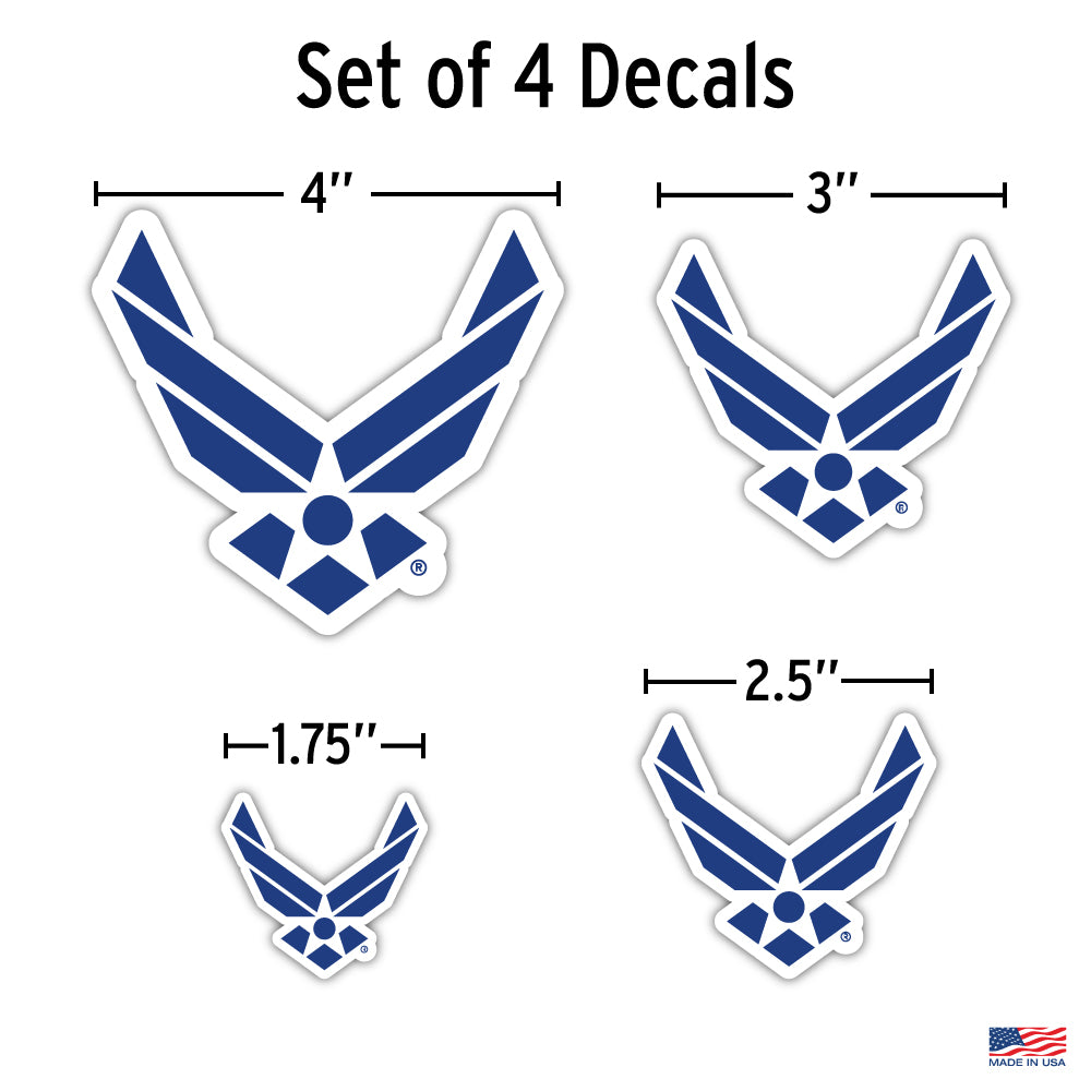 U.S. Air Force Logos 4 Pc