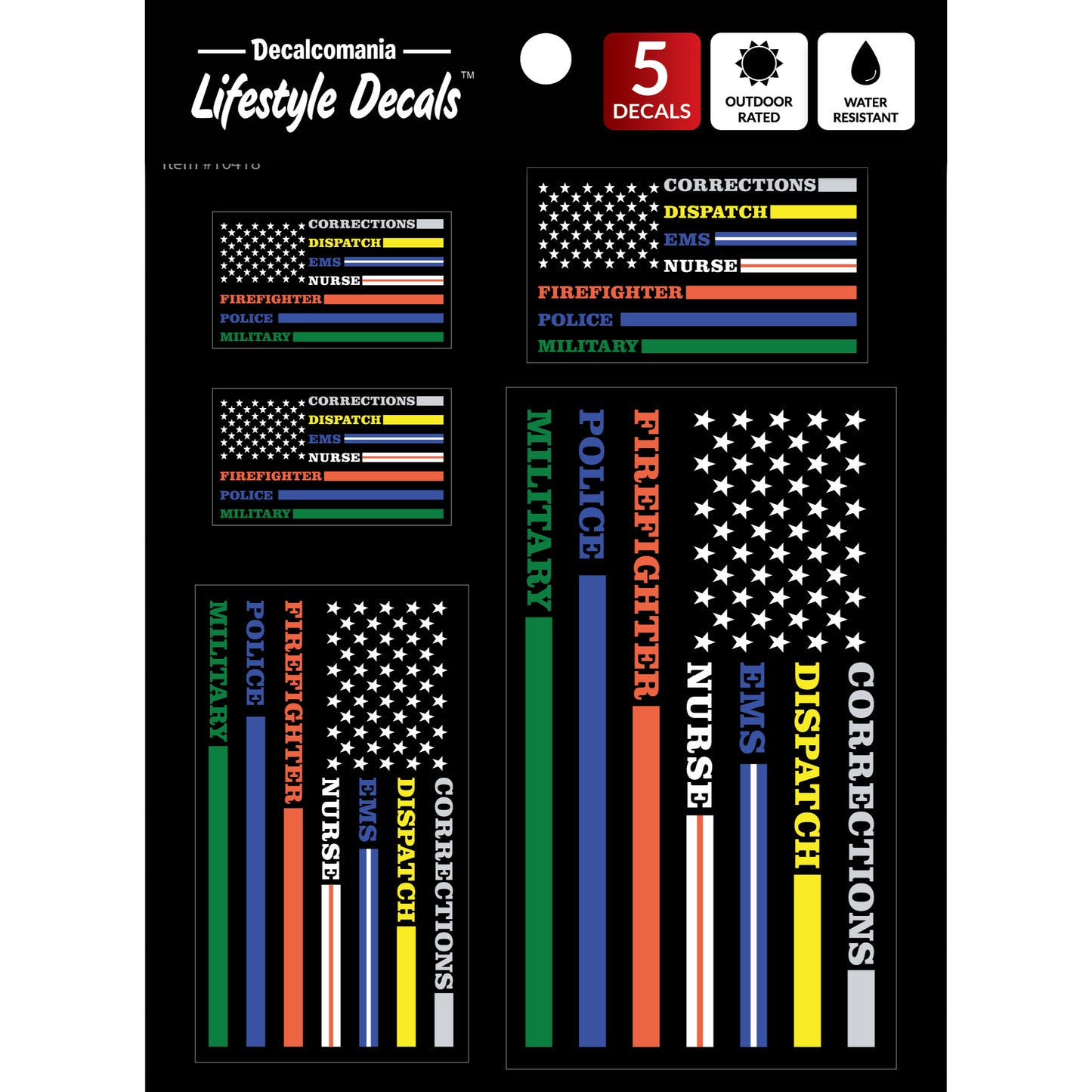 Multi-Color Thin Line Flags
