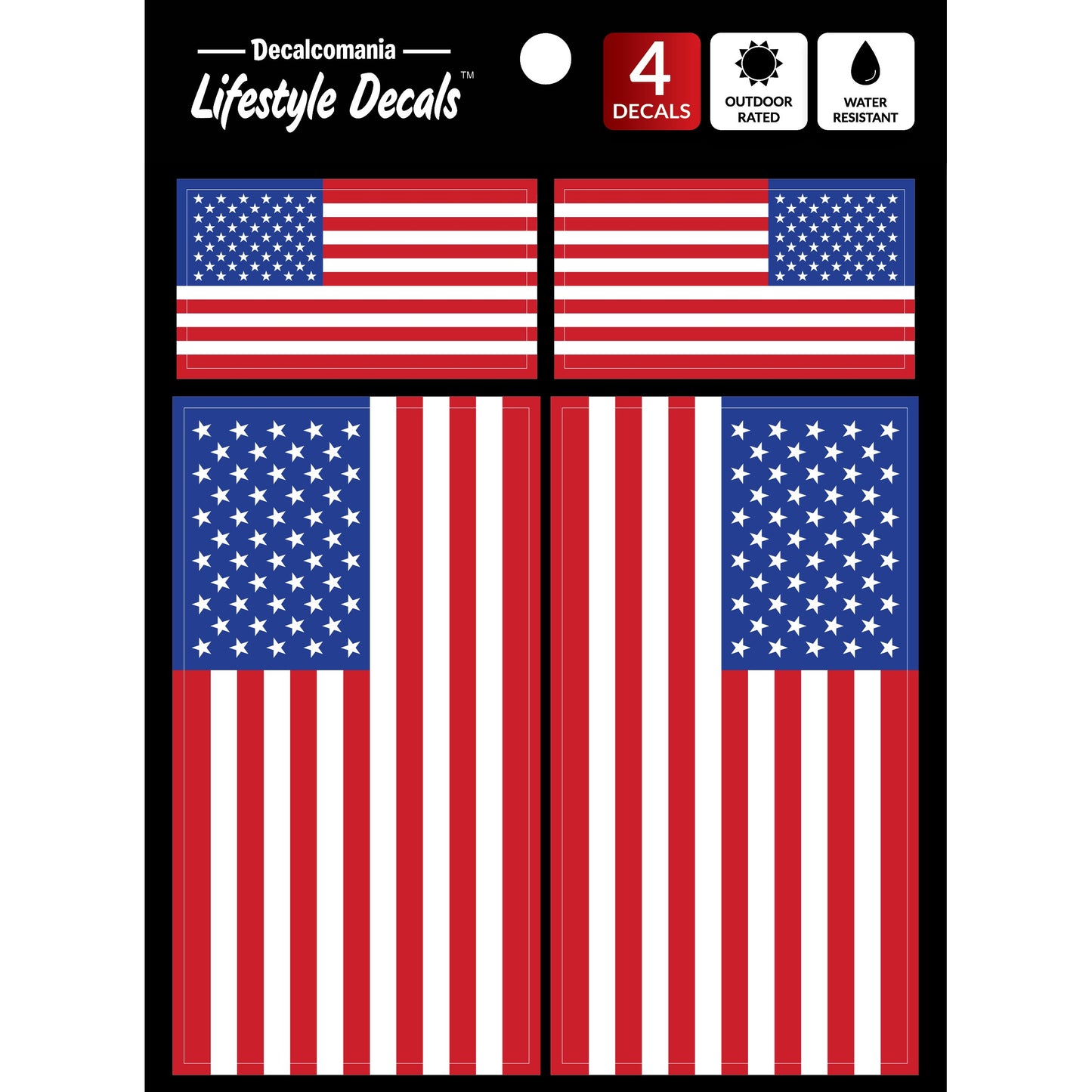 USA Flags 4 Pc