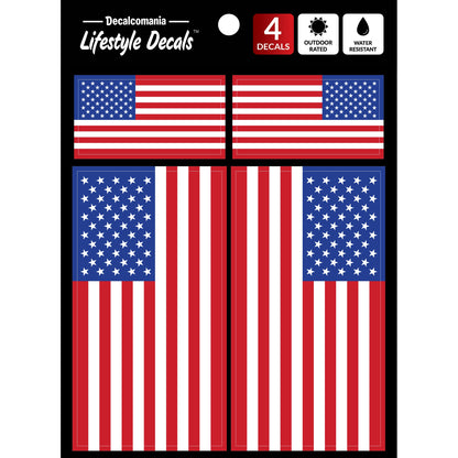 USA Flags 4 Pc