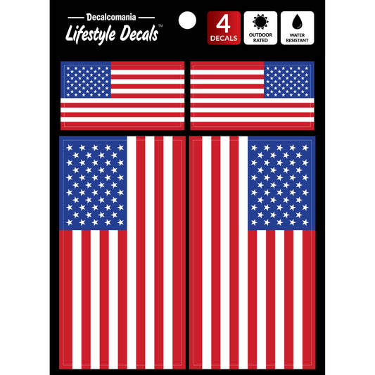 USA Flags 4 Pc