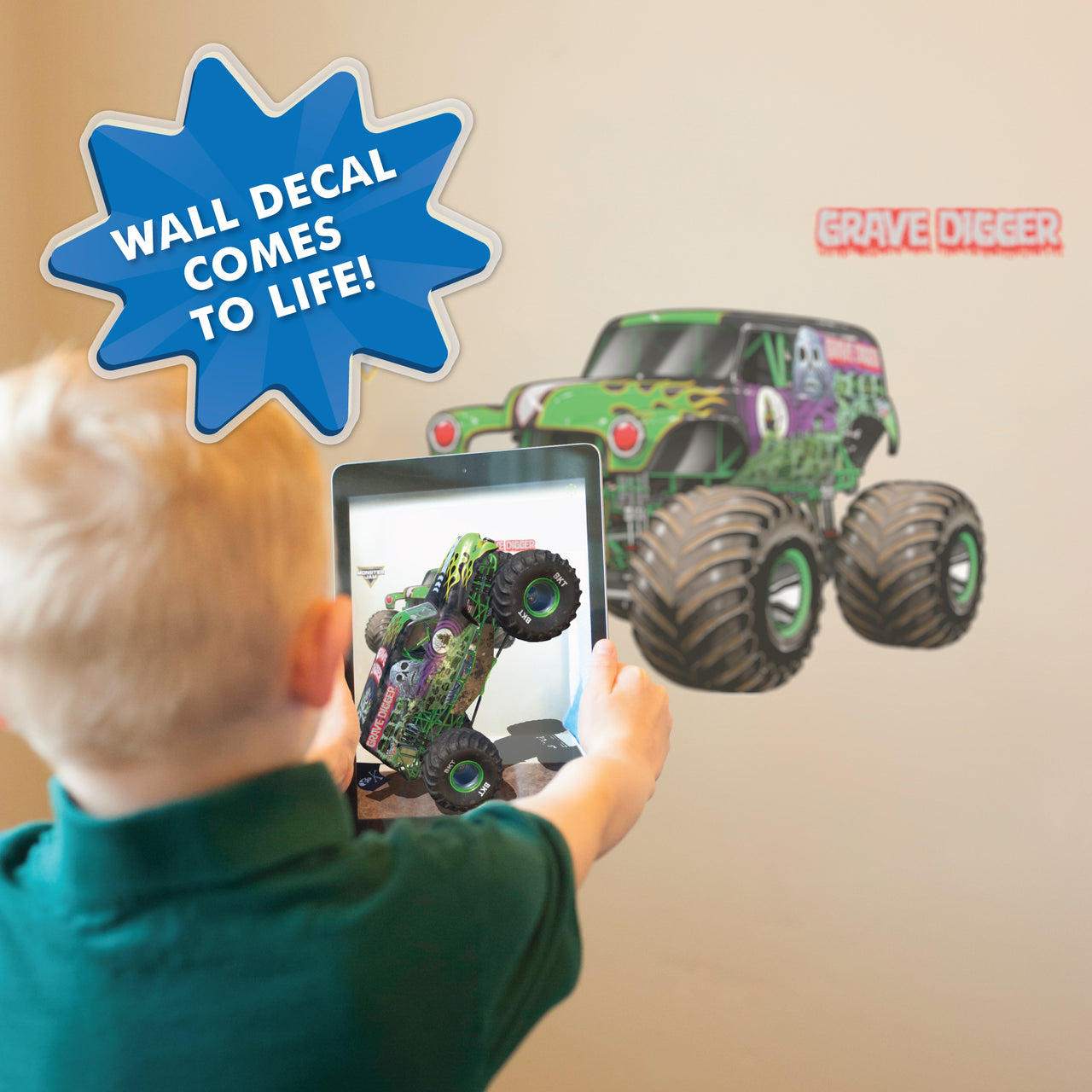 Monster Jam Grave Digger Interactive Wall Decal