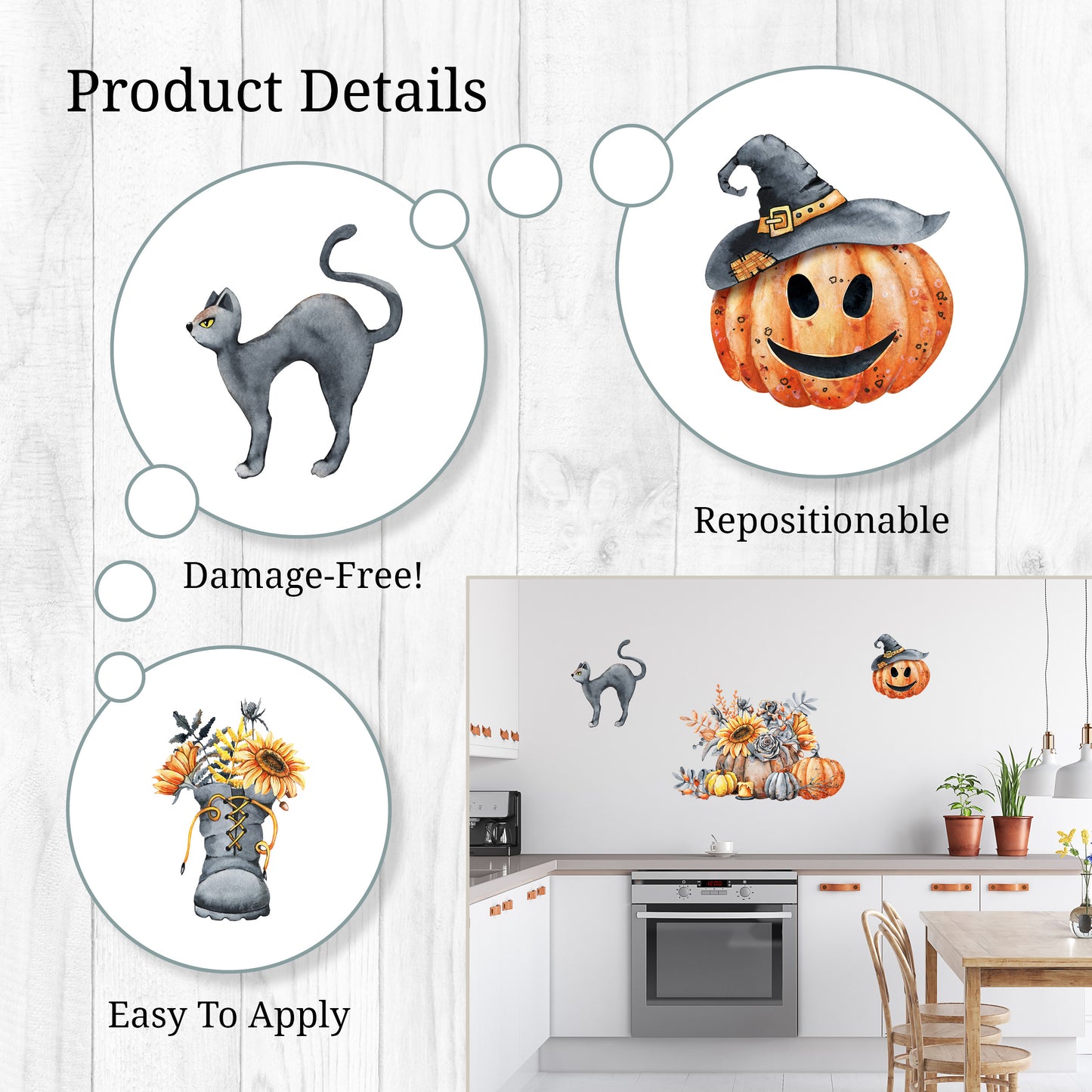 Country Halloween Wall Decals