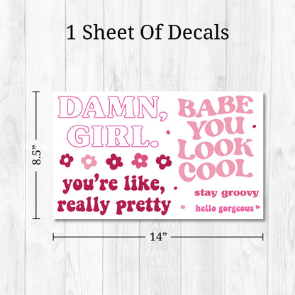 Groovy Quotes Mirror Decals