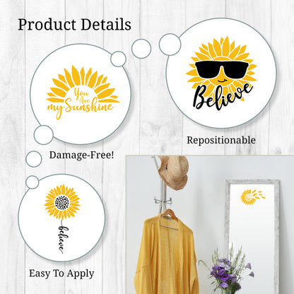 Sunflower Mirror Decals