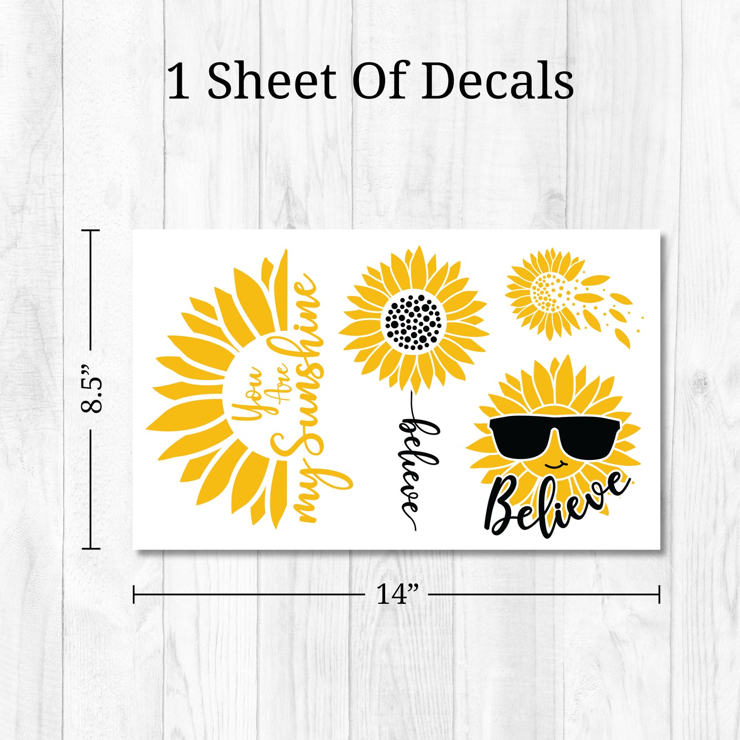Sunflower Mirror Decals