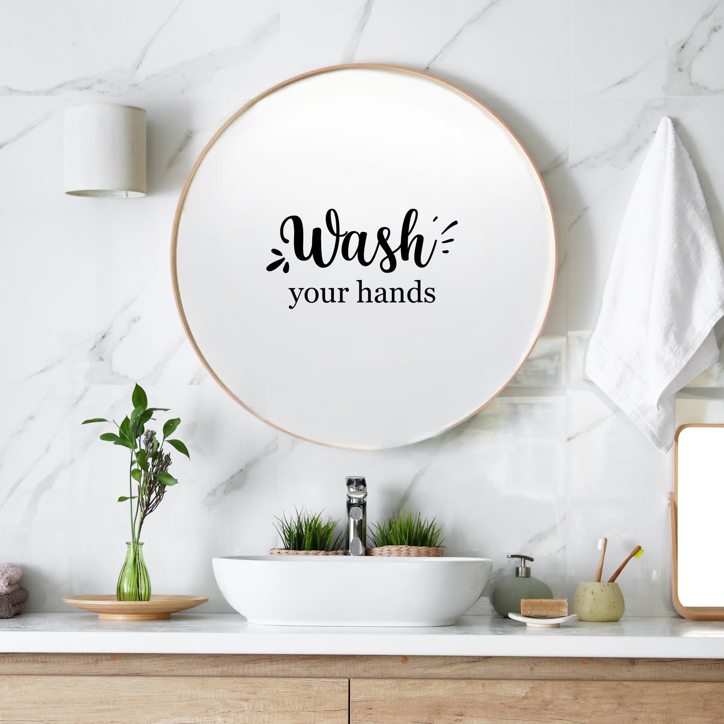 Bathroom Mirror Decals