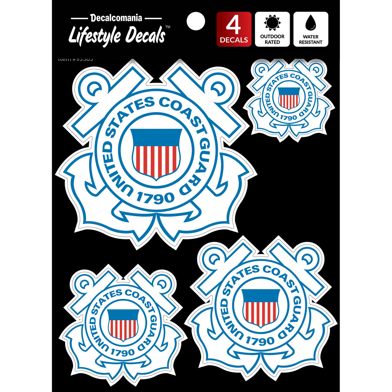 U.S. Coast Guard Logos 4 Pc