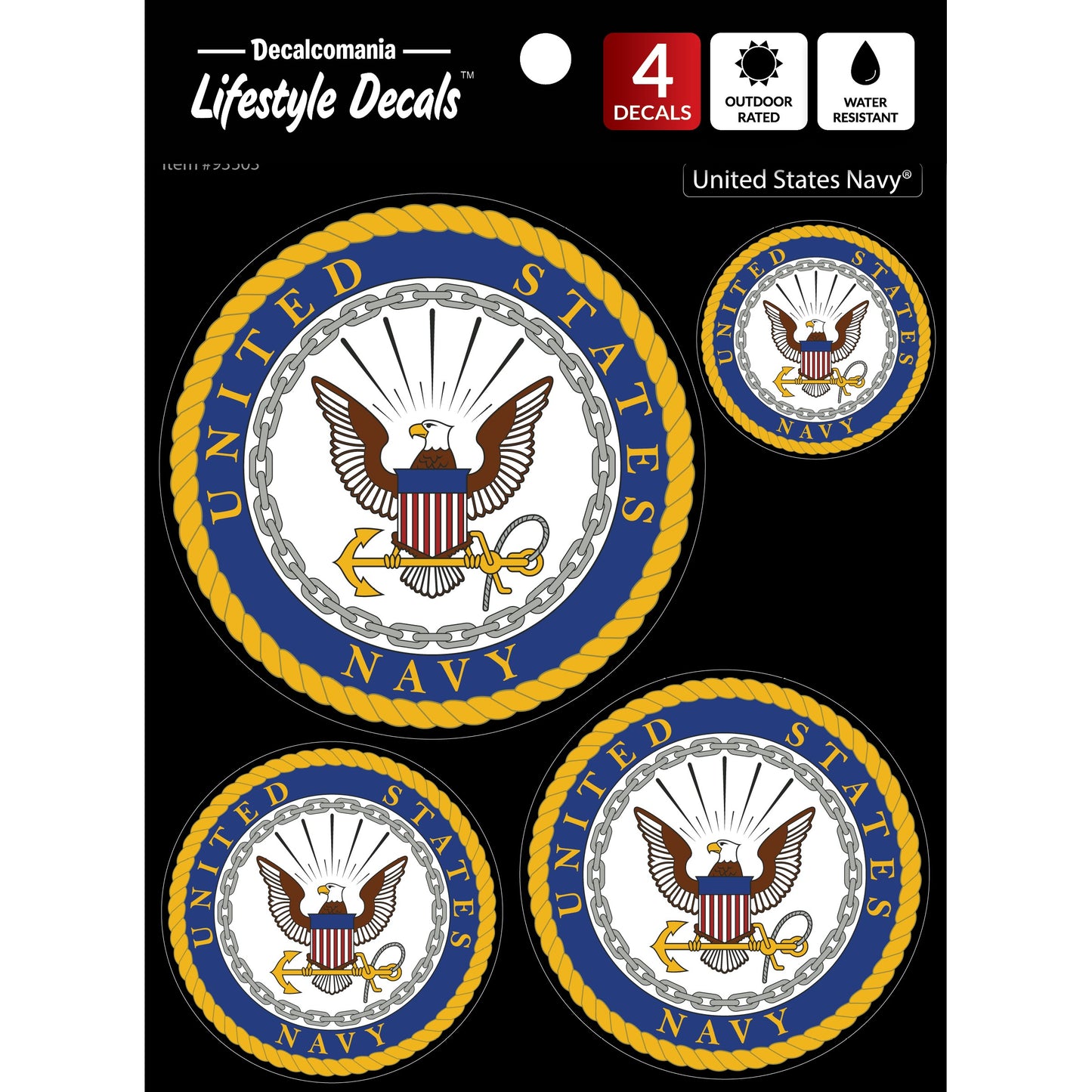 U.S. Navy Logos 4 Pc