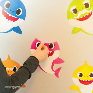 Baby Shark Wall Decals Shark Wall Décor Shark Doo Doo Peel and -   Denmark
