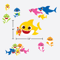 Thumbnail for Baby Shark Family Wall Decal