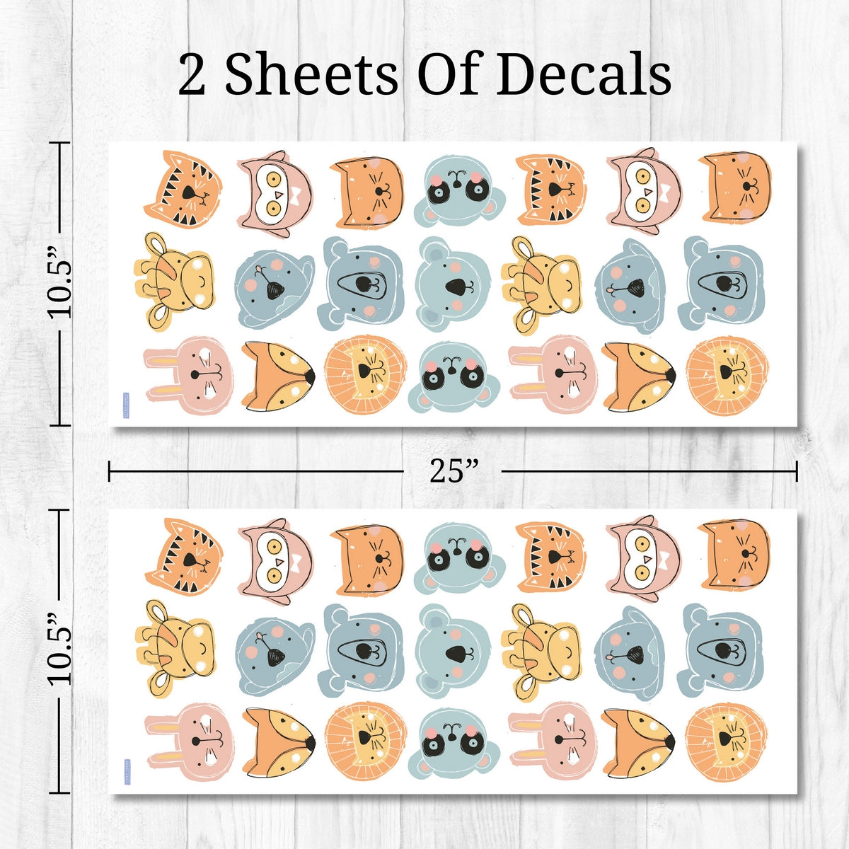 Animal Faces Wall Decals