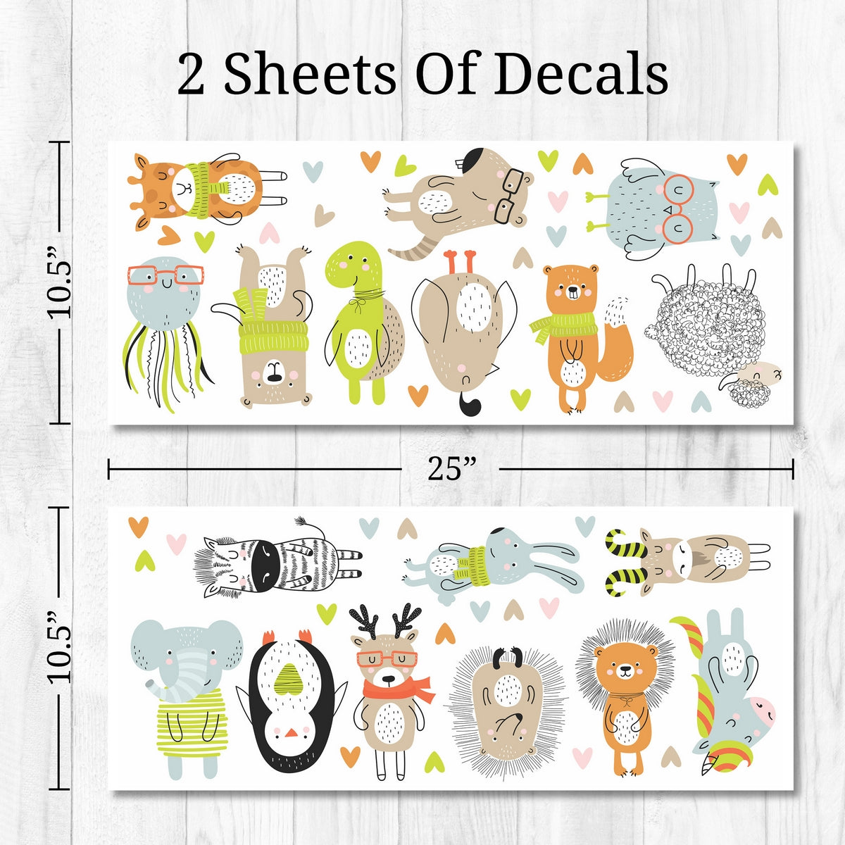 Colored Animals Wall Decals