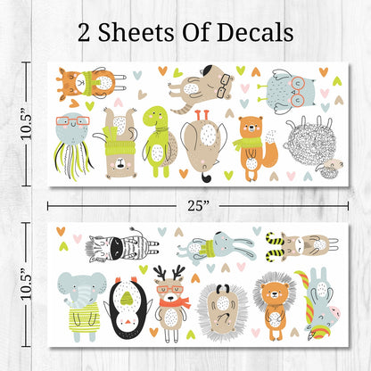 Colored Animals Wall Decals