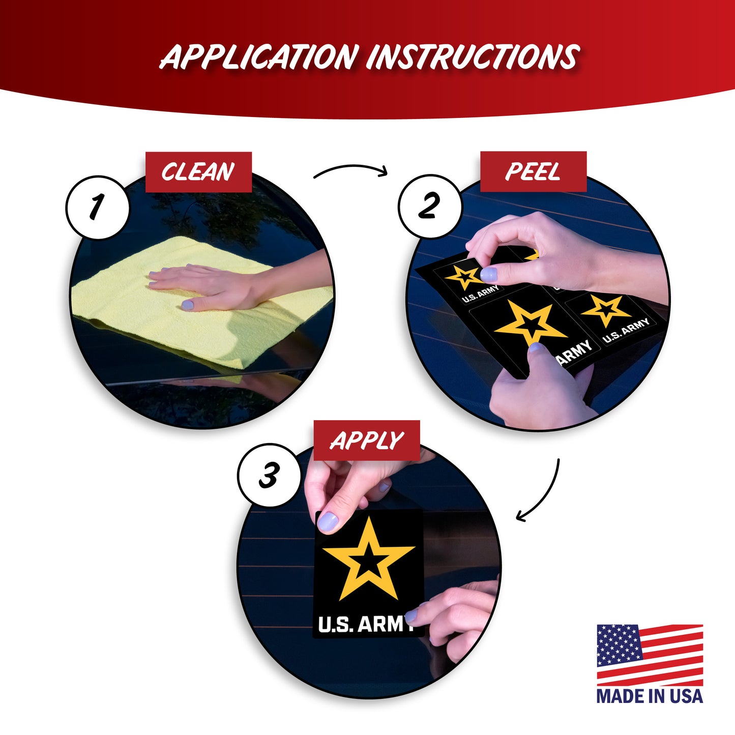 U.S. Army Logos 4 Pc