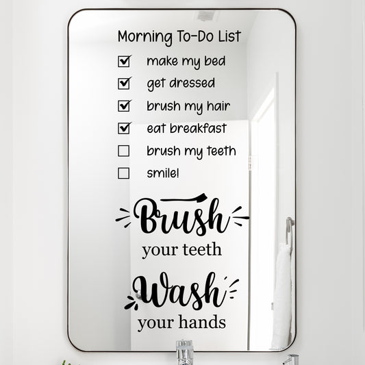 Bathroom Mirror Decals