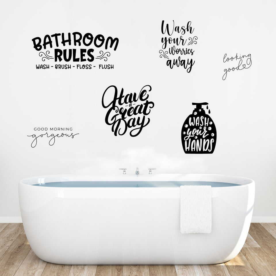 Bathroom Quotes Value Wall Decals