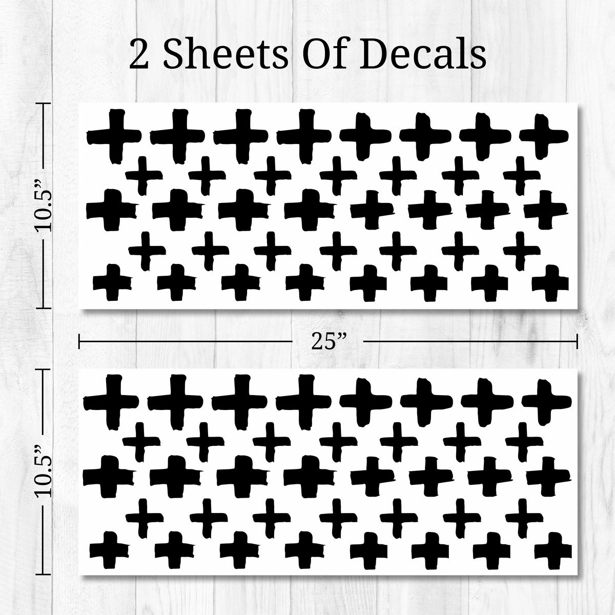 Black Plus Sign Wall Decals
