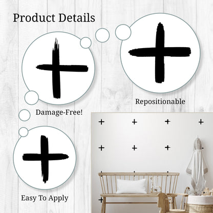 Black Watercolor Swiss Crosses