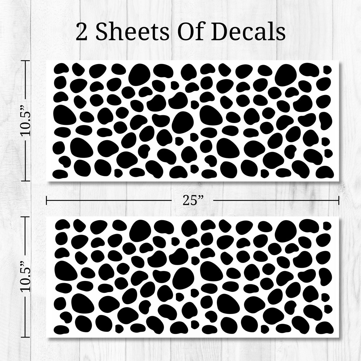 Black Dalmatian Polka Dots Wall Decals