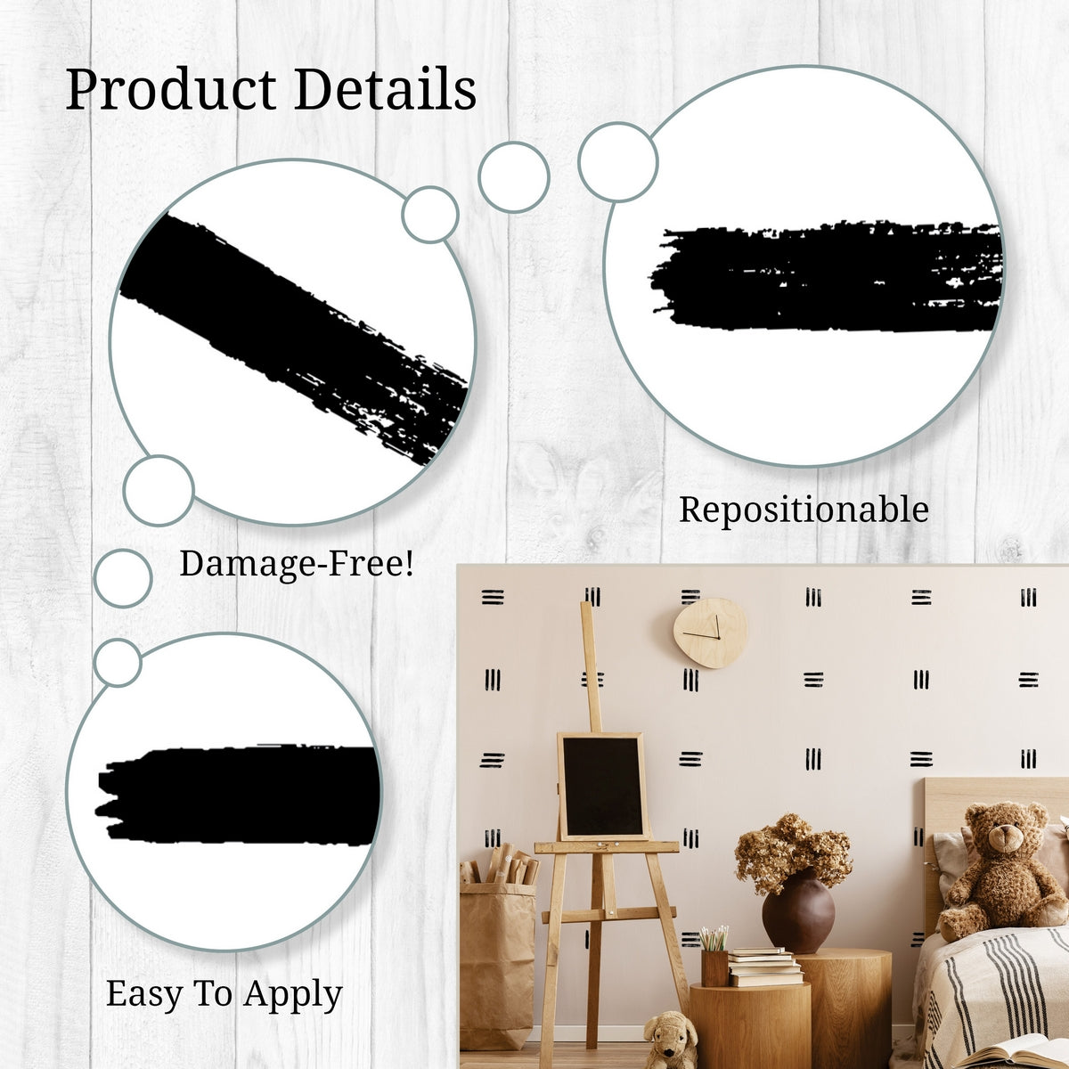Black Line Wall Decals