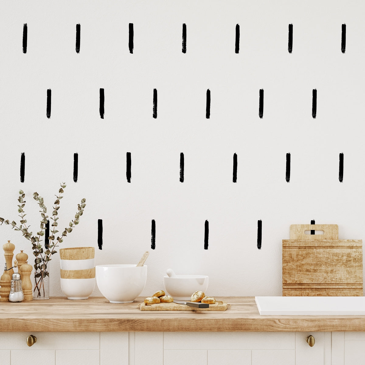 Black Sticker In Wall Black Strip Wall Stickers