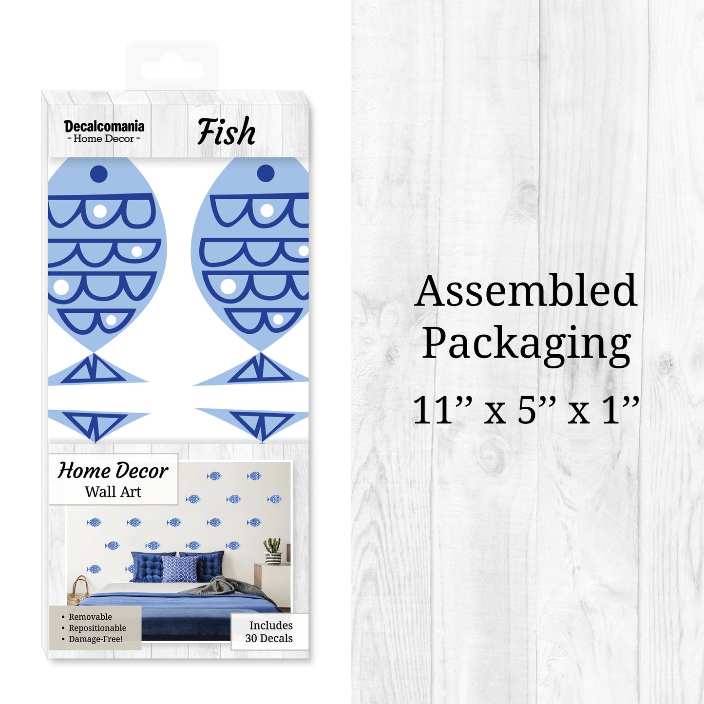 Blue Fish Wall Decals