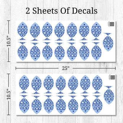 Blue Fish Wall Decals