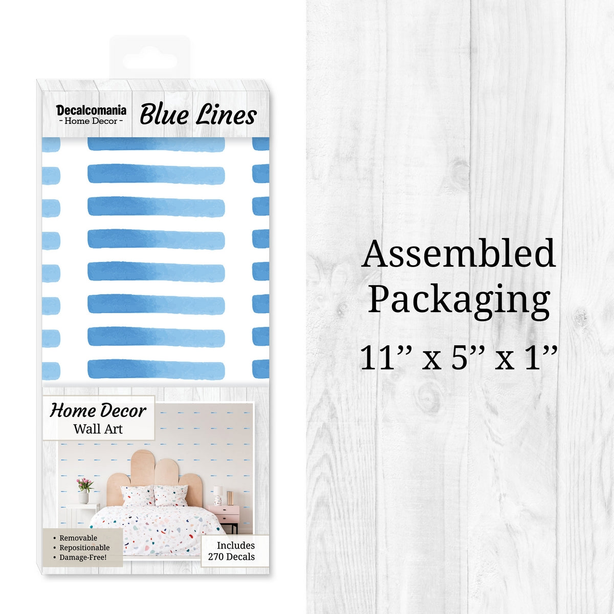 Blue Line Wall Decals