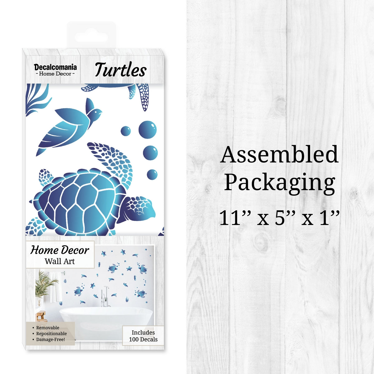Blue Sea Turtles Wall Decals