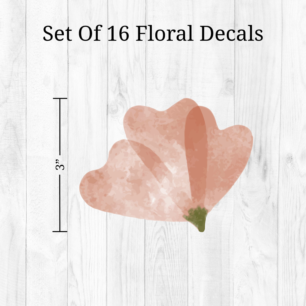 Watercolor Boho Flowers Wall Decals