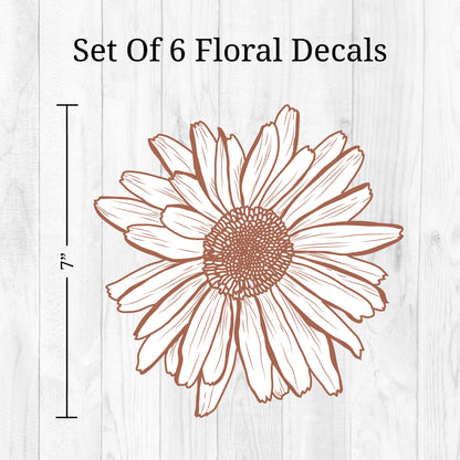 Boho Sunflowers Wall Decals