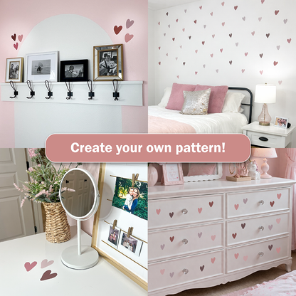 Boho Hearts Wall Decals